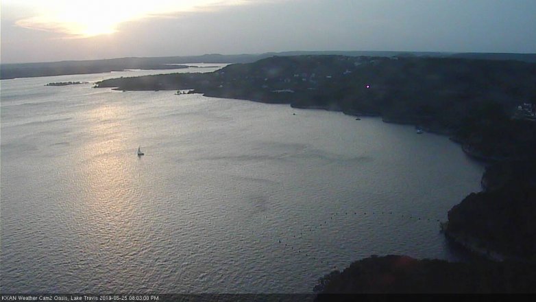 Lake Travis webcam, May 25, 2019 7:05 PM CT