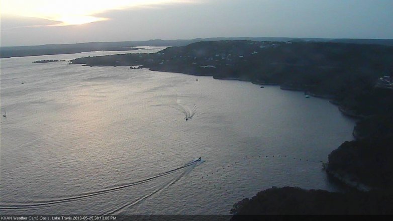 Lake Travis webcam, May 25, 2019 7:15 PM CT
