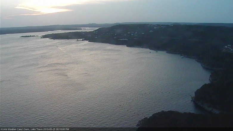 Lake Travis webcam, May 25, 2019 7:20 PM CT