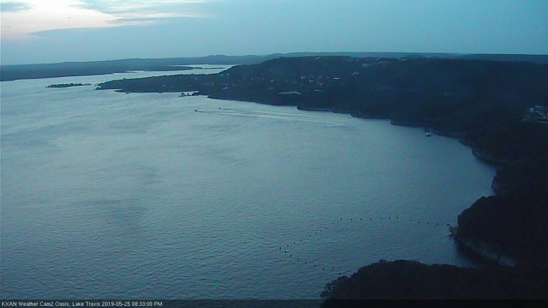 Lake Travis webcam, May 25, 2019 7:35 PM CT