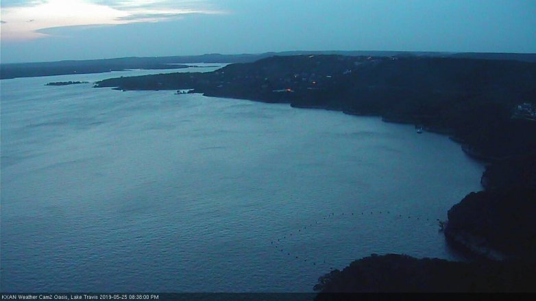 Lake Travis webcam, May 25, 2019 7:40 PM CT