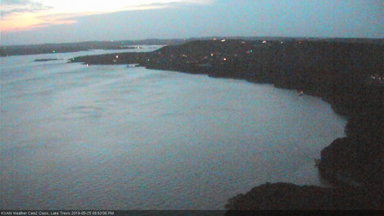 Lake Travis webcam, May 25, 2019 7:55 PM CT