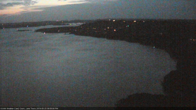 Lake Travis webcam, May 25, 2019 8:00 PM CT