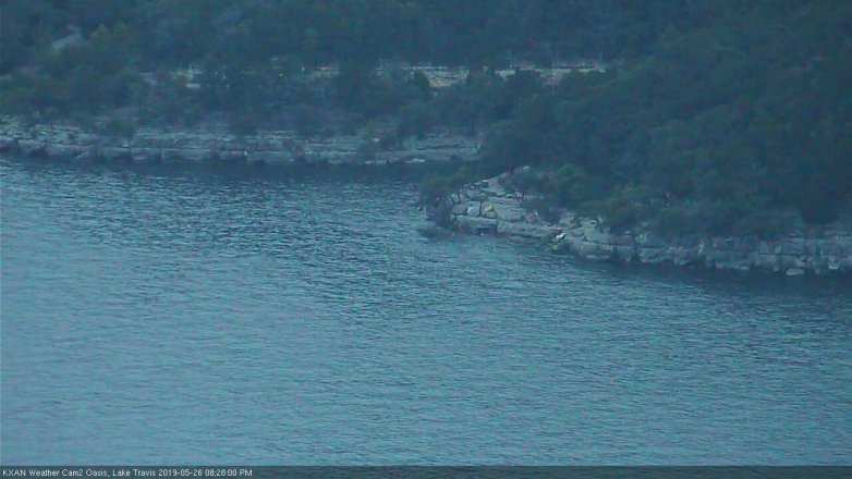 Lake Travis webcam, May 26, 2019 7:30 PM CT