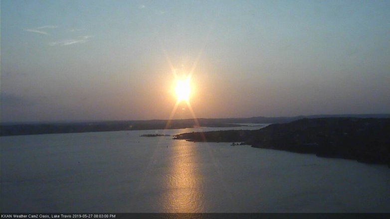 Lake Travis webcam, May 27, 2019 7:05 PM CT