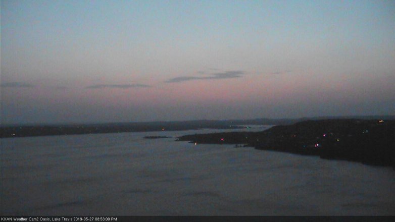 Lake Travis webcam, May 27, 2019 7:55 PM CT