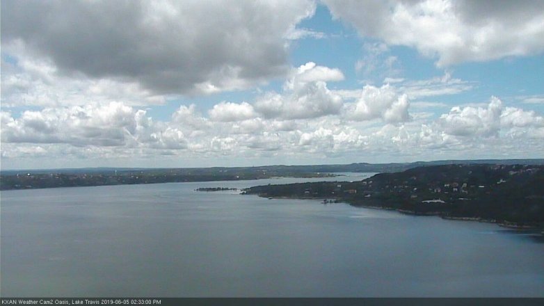 Lake Travis webcam, June 5, 2019 1:35 PM CT