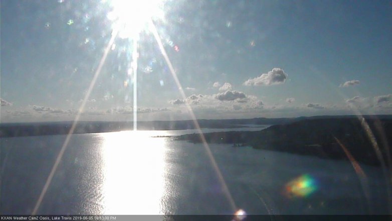 Lake Travis webcam, June 5, 2019 5:55 PM CT