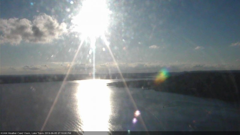 Lake Travis webcam, June 5, 2019 6:20 PM CT