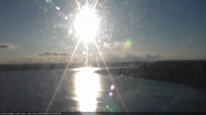 Lake Travis webcam, June 5, 2019 6:35 PM CT