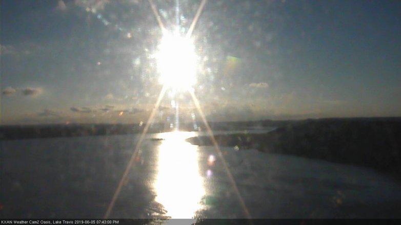 Lake Travis webcam, June 5, 2019 6:45 PM CT