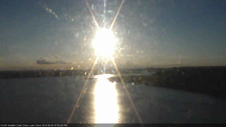 Lake Travis webcam, June 5, 2019 6:55 PM CT