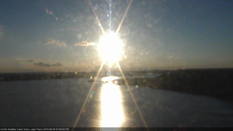 Lake Travis webcam, June 5, 2019 7:00 PM CT