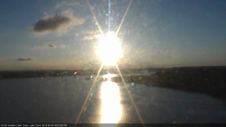 Lake Travis webcam, June 5, 2019 7:05 PM CT