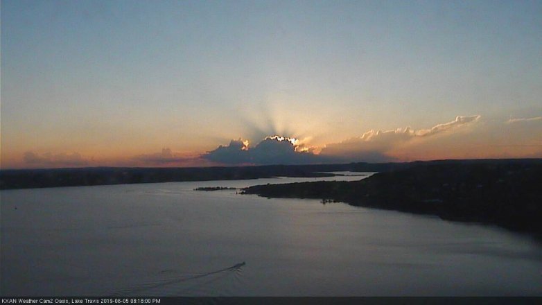 Lake Travis webcam, June 5, 2019 7:20 PM CT