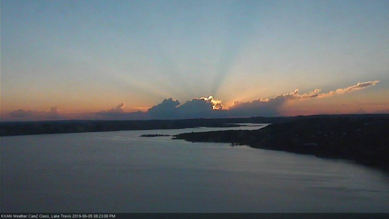 Lake Travis webcam, June 5, 2019 7:25 PM CT