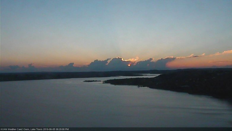 Lake Travis webcam, June 5, 2019 7:30 PM CT