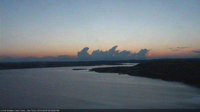 Lake Travis webcam, June 5, 2019 7:40 PM CT