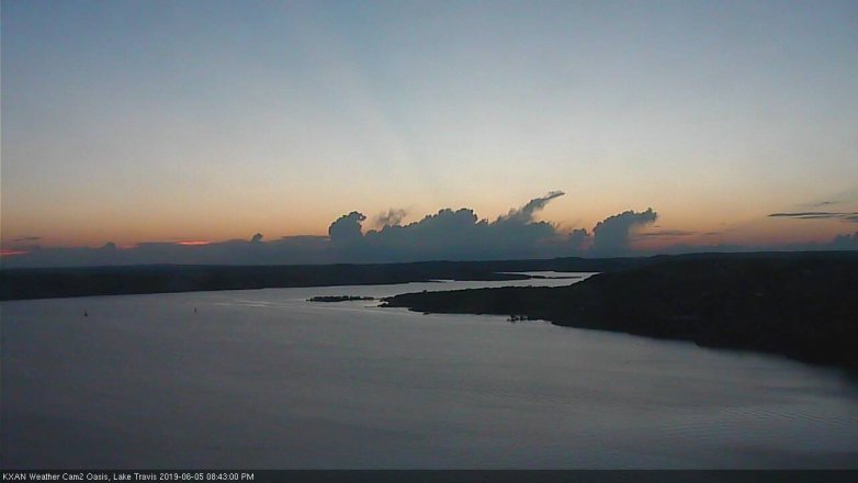 Lake Travis webcam, June 5, 2019 7:45 PM CT