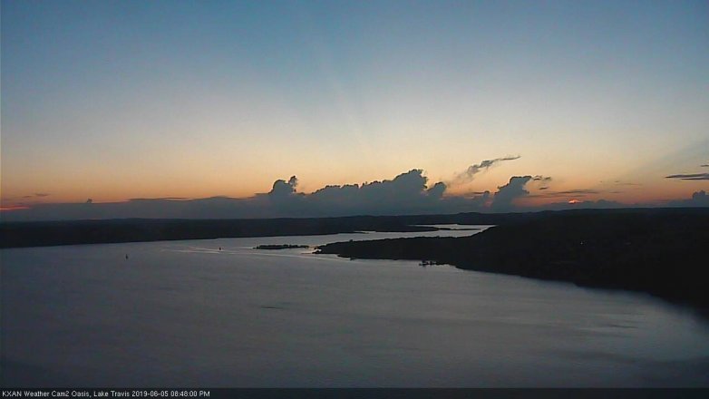 Lake Travis webcam, June 5, 2019 7:50 PM CT