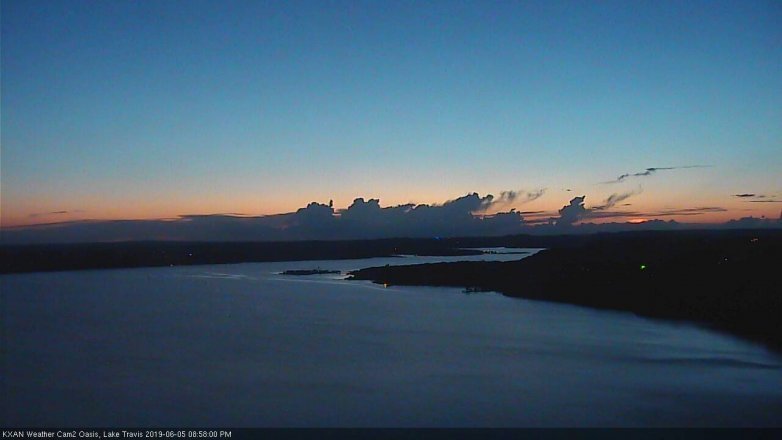 Lake Travis webcam, June 5, 2019 8:00 PM CT