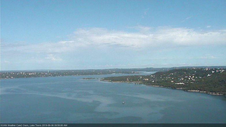 Lake Travis webcam, June 6, 2019 9:00 AM CT