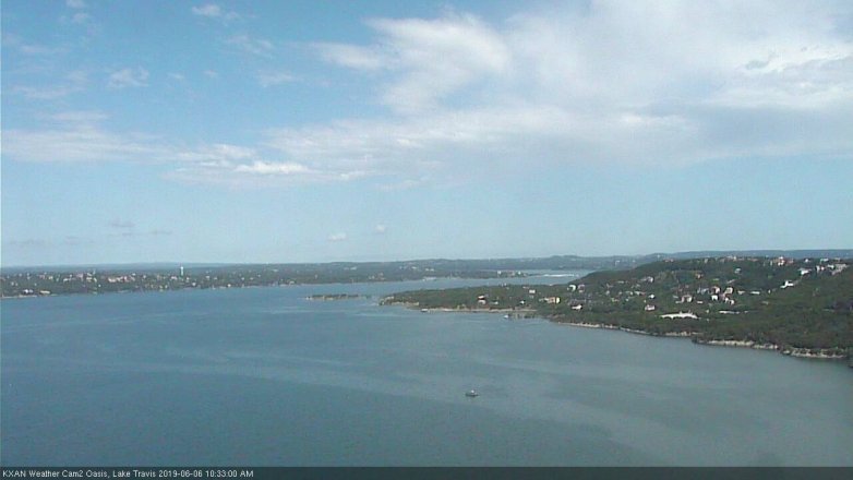Lake Travis webcam, June 6, 2019 9:35 AM CT