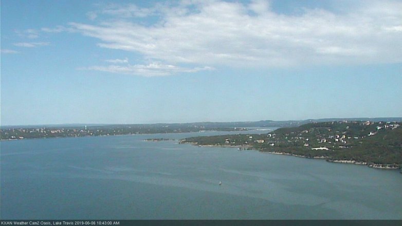 Lake Travis webcam, June 6, 2019 9:45 AM CT