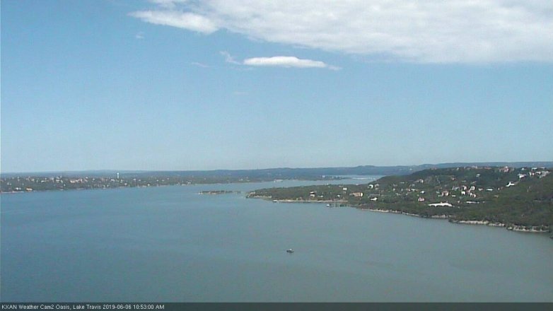 Lake Travis webcam, June 6, 2019 9:55 AM CT