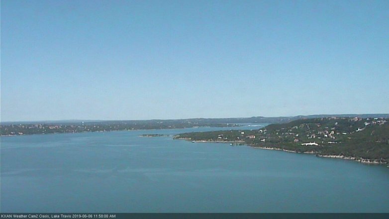 Lake Travis webcam, June 6, 2019 11:00 AM CT