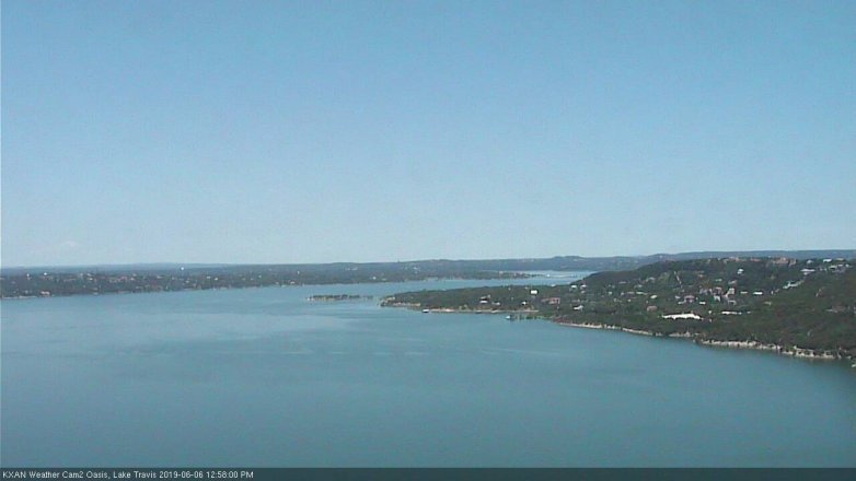 Lake Travis webcam, June 6, 2019 12:00 PM CT