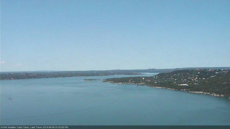 Lake Travis webcam, June 6, 2019 12:05 PM CT