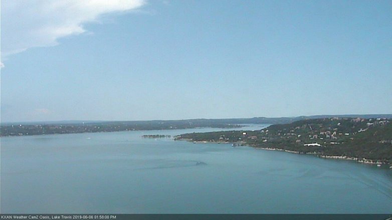 Lake Travis webcam, June 6, 2019 1:00 PM CT