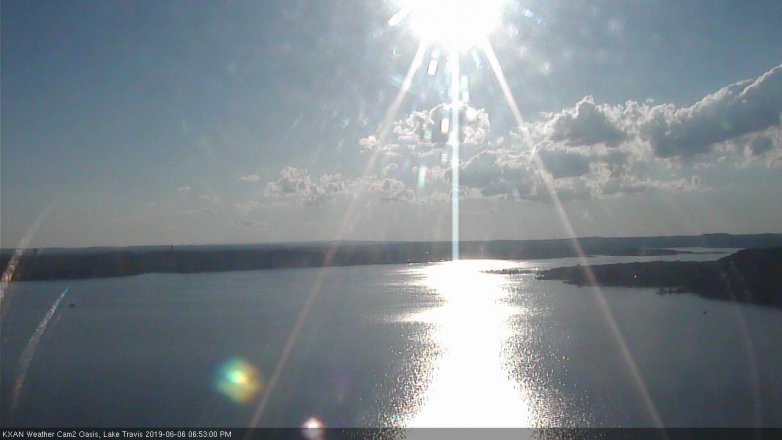 Lake Travis webcam, June 6, 2019 5:55 PM CT