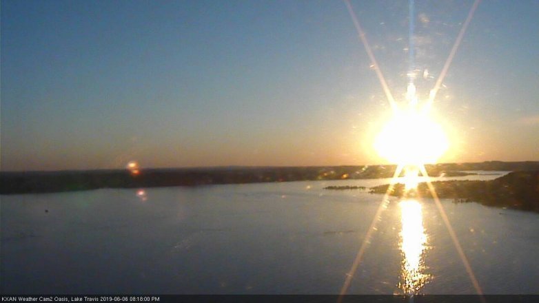 Lake Travis webcam, June 6, 2019 7:20 PM CT