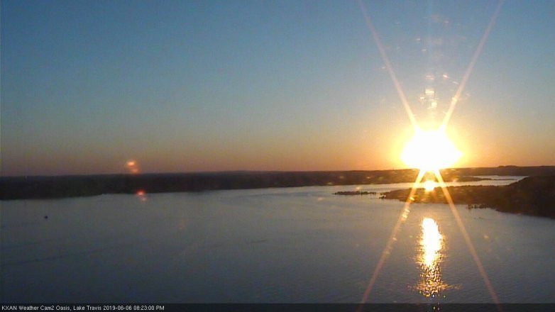 Lake Travis webcam, June 6, 2019 7:25 PM CT