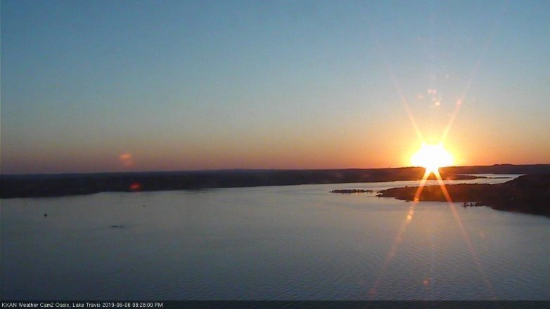 Lake Travis webcam, June 6, 2019 7:30 PM CT