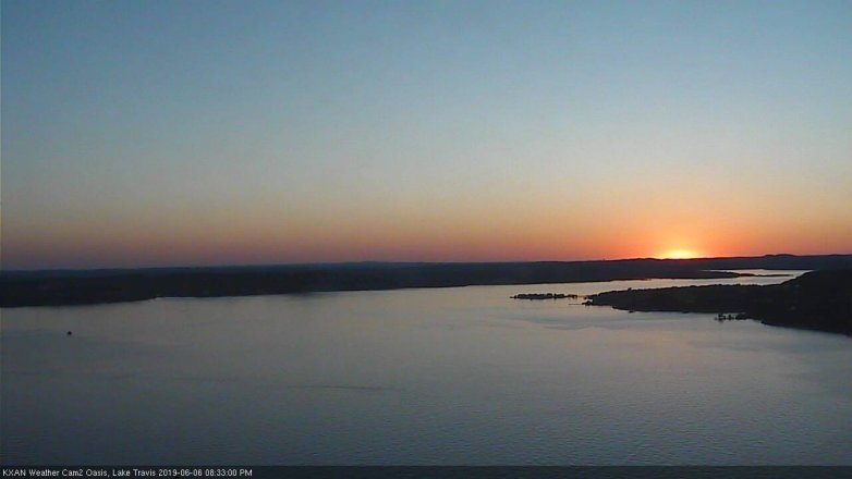 Lake Travis webcam, June 6, 2019 7:35 PM CT