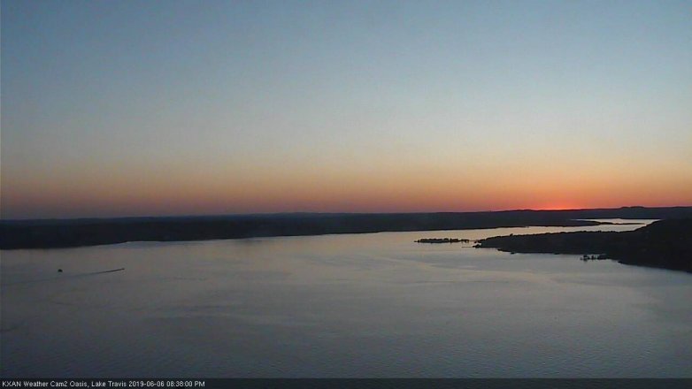 Lake Travis webcam, June 6, 2019 7:40 PM CT