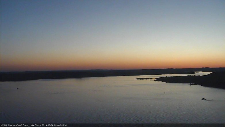 Lake Travis webcam, June 6, 2019 7:50 PM CT