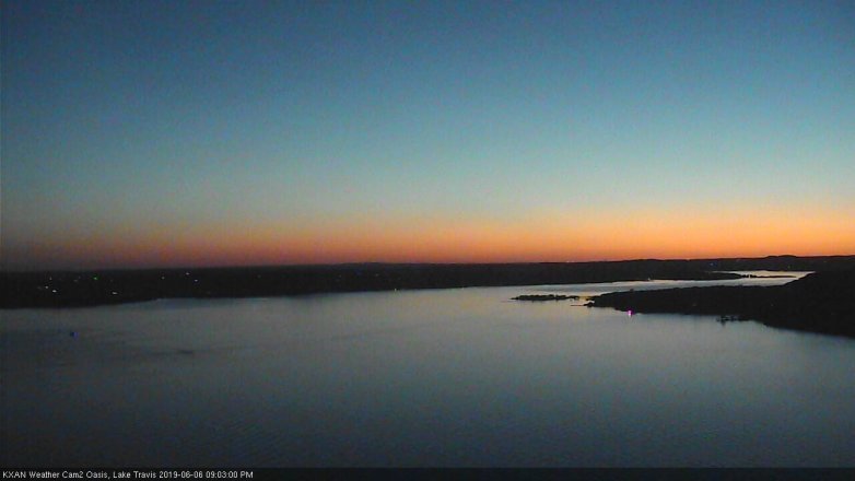 Lake Travis webcam, June 6, 2019 8:05 PM CT