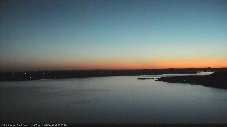 Lake Travis webcam, June 6, 2019 8:10 PM CT