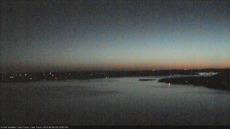 Lake Travis webcam, June 6, 2019 8:20 PM CT
