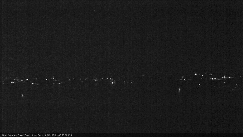 Lake Travis webcam, June 6, 2019 9:00 PM CT