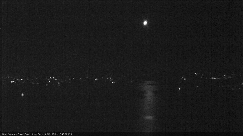 Lake Travis webcam, June 6, 2019 9:50 PM CT