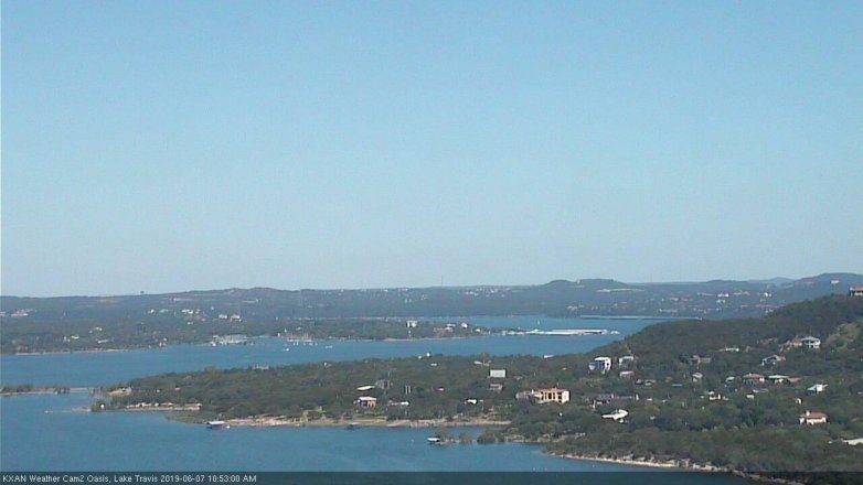 Lake Travis webcam, June 7, 2019 9:55 AM CT