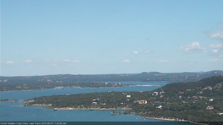 Lake Travis webcam, June 7, 2019 10:45 AM CT