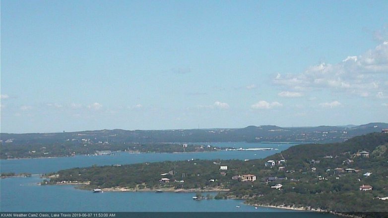 Lake Travis webcam, June 7, 2019 10:55 AM CT