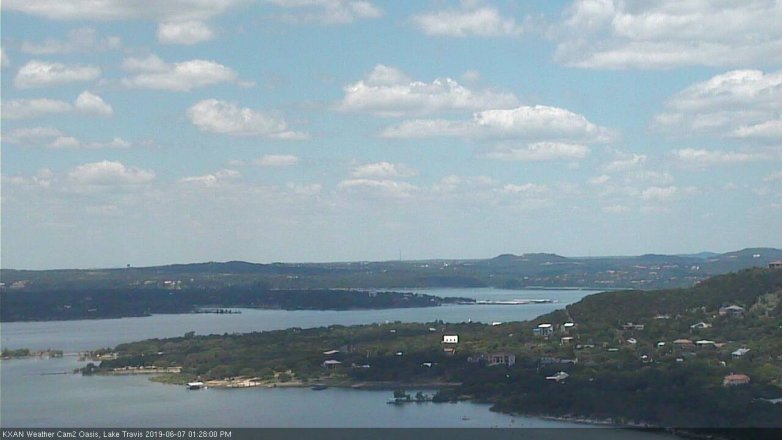 Lake Travis webcam, June 7, 2019 12:30 PM CT