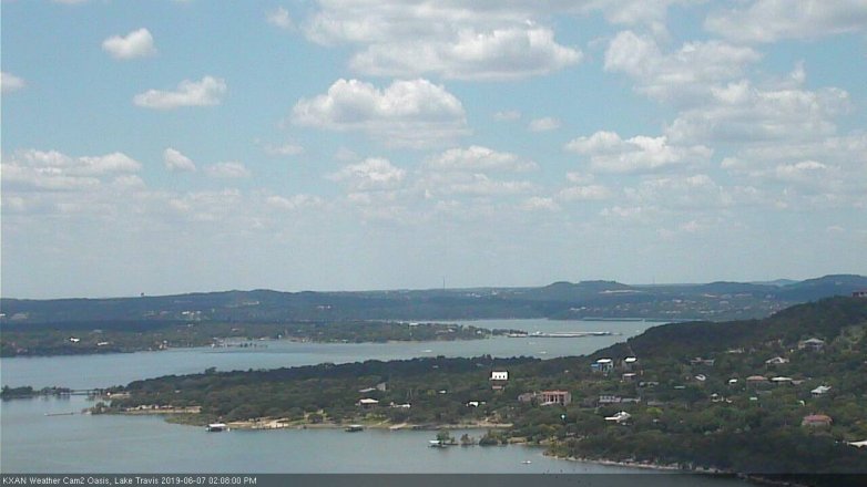 Lake Travis webcam, June 7, 2019 1:10 PM CT